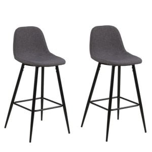 Set van 2 industriële barkrukken Wilma Grijs 75cm