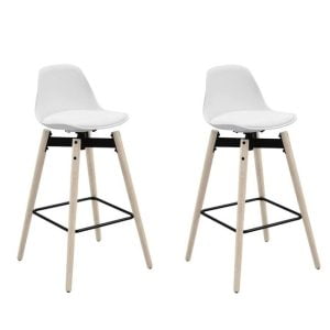 Set van 2 Zenta Barkrukken Wit-Blank