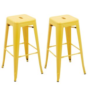 Set van 2 industriële barkrukken Ziggy geel