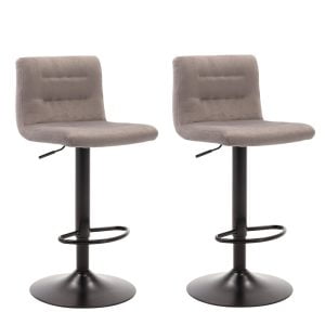 Set van 2 Holst barkrukken grijs velvet