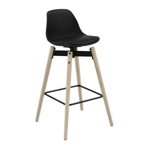 Set van 2 Zenta Barkrukken Zwart-Blank - Afbeelding 2