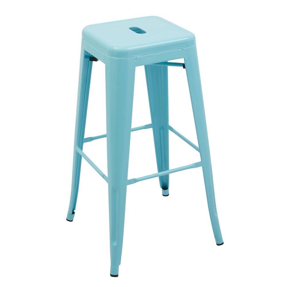 Set van 2 industriële barkrukken Ziggy blauw - Afbeelding 2