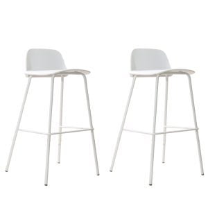 Set van 2 barkrukken Nadia 80cm wit
