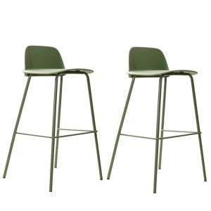 Set van 2 barkrukken Nadia 65cm groen