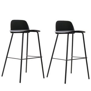Set van 2 barkrukken Nadia 65cm zwart