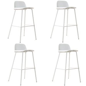 Set van 4 barkrukken Nadia 80cm wit