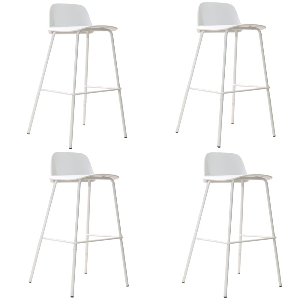 Set van 4 barkrukken Nadia 65cm wit