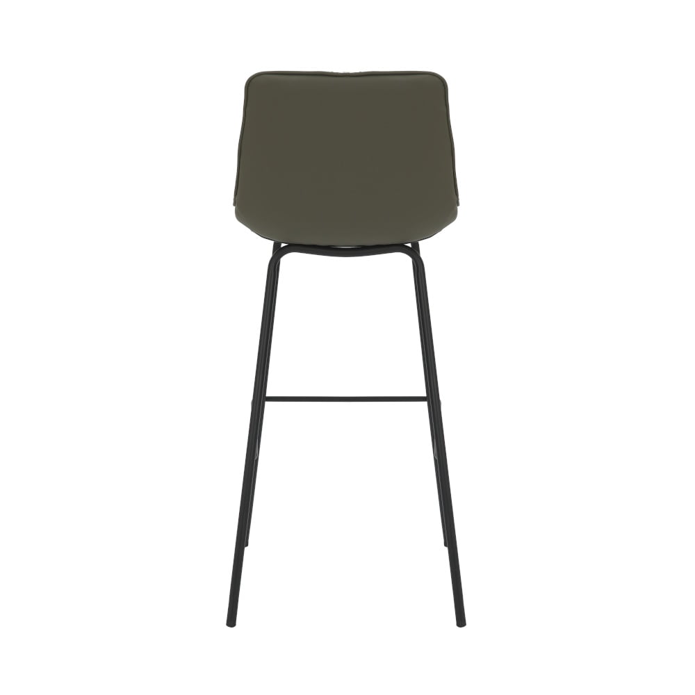 Cadiz barkruk groen kunstleder, 80cm - Afbeelding 3