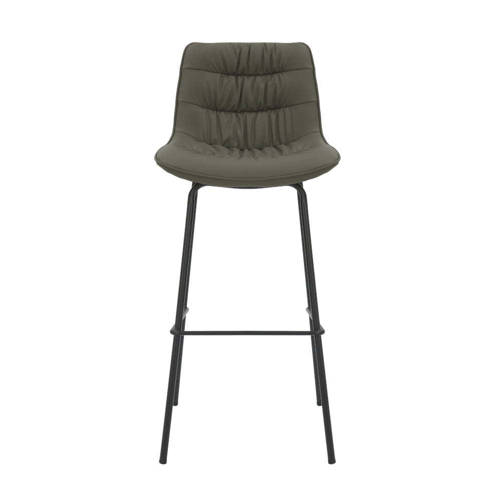 Cadiz barkruk groen kunstleder, 80cm - Afbeelding 2