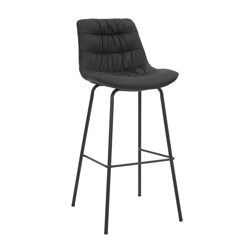 Cadiz barkruk zwart kunstleder, 80cm