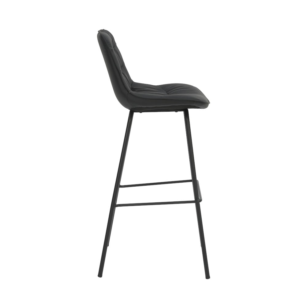 Cadiz barkruk zwart kunstleder, 80cm - Afbeelding 4
