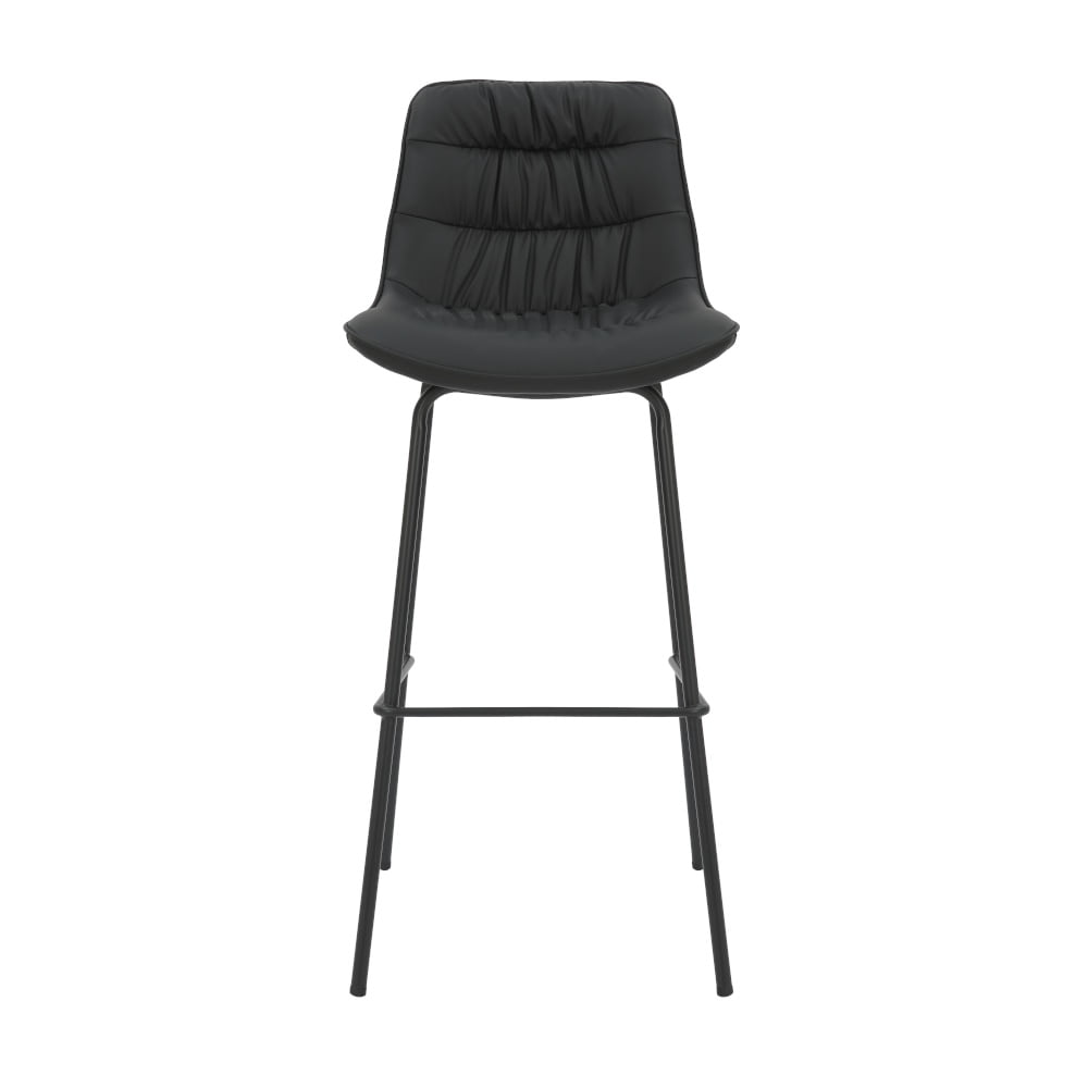 Cadiz barkruk zwart kunstleder, 80cm - Afbeelding 2