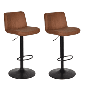 Set van 2 Carmona barkrukken cognac kunstleder