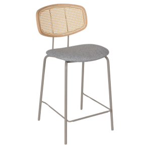 HMDH Sigurd blauwe stof, taupe frame 65cm