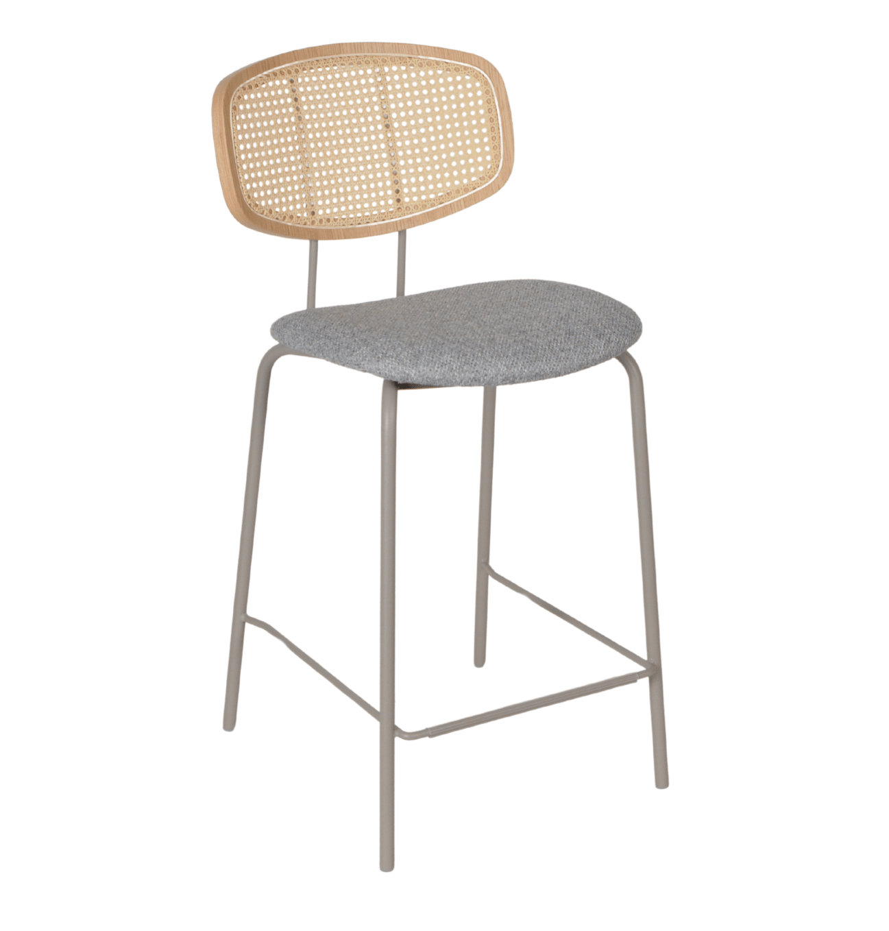 HMDH Sigurd blauwe stof, taupe frame 65cm