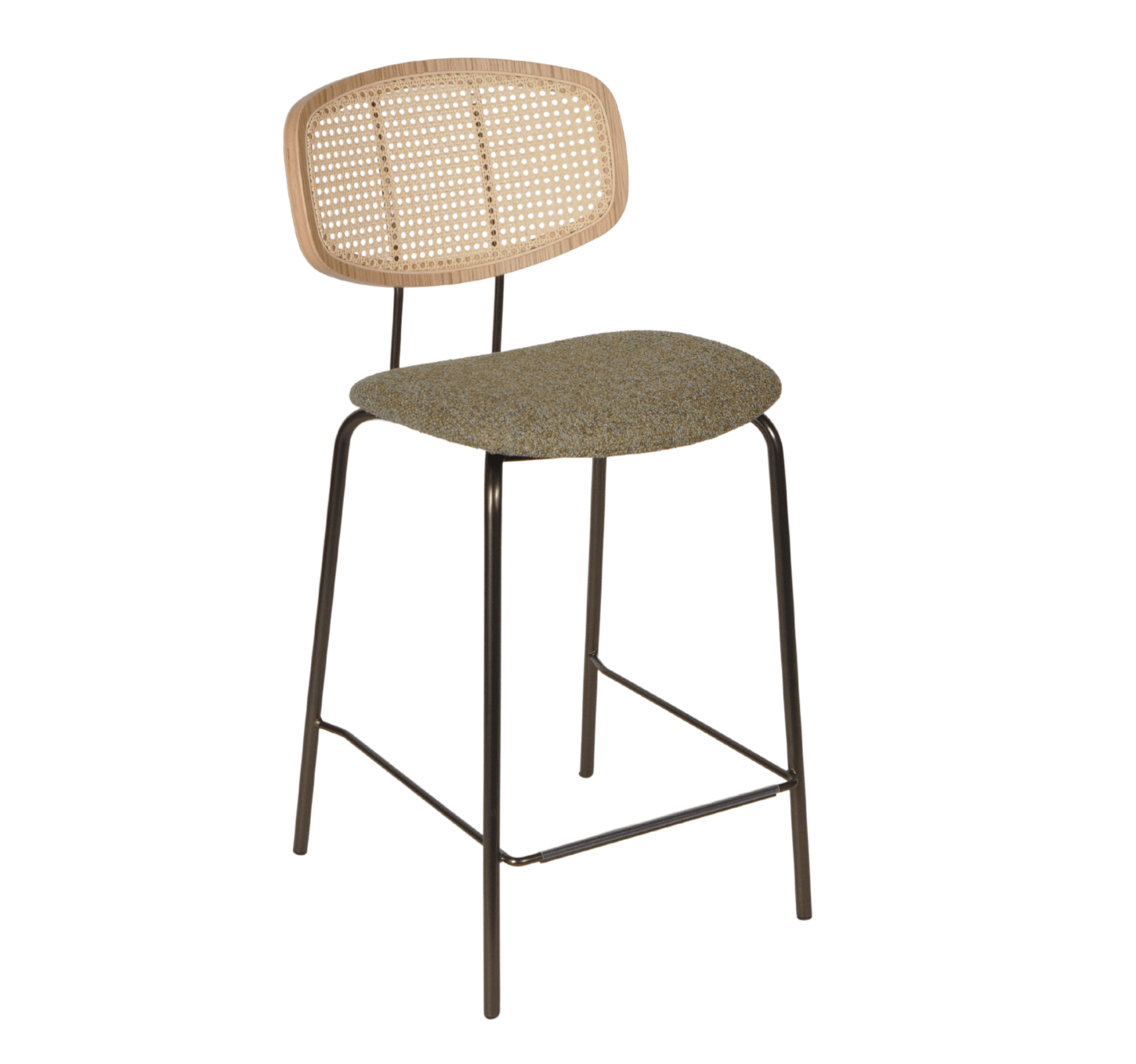 HMDH Sigurd groene stof, brons frame 65cm