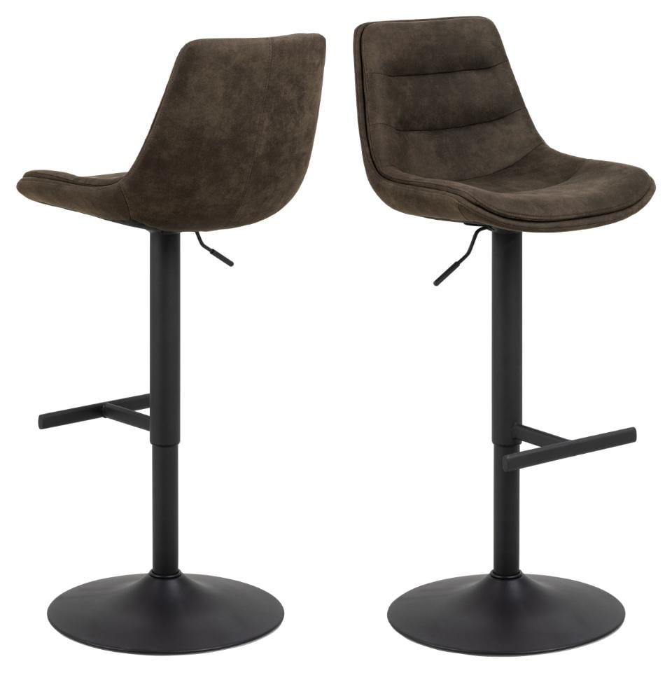 Set van 2 Jeremy barkruk Antraciet - Afbeelding 4