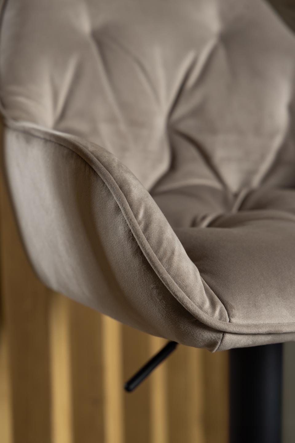 Set van 2 Innsbruck barkruk Beige Velvet - Afbeelding 3