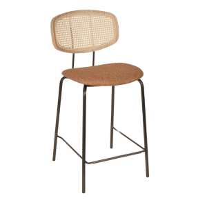 HMDH Sigurd oranje stof, brons frame 65cm