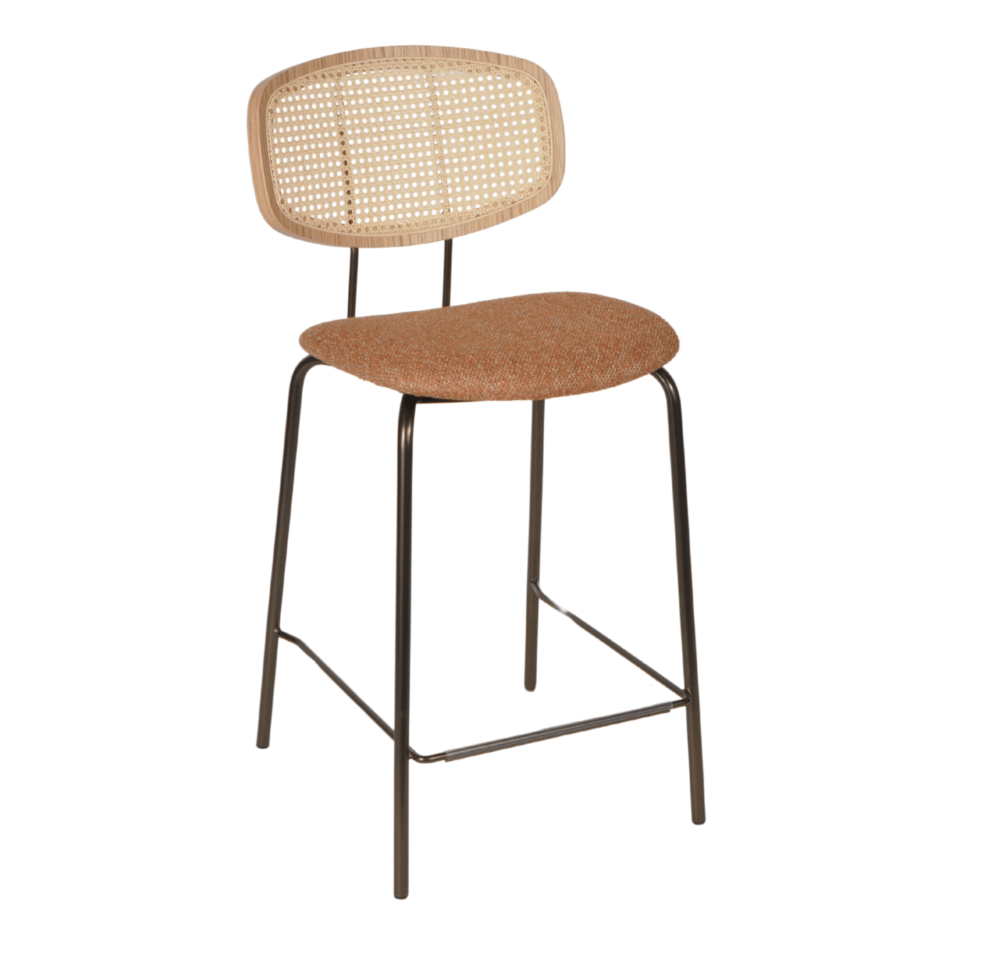 HMDH Sigurd oranje stof, brons frame 65cm