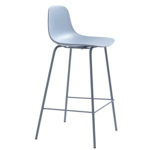 Whitby barkruk blauw kunststof 67cm