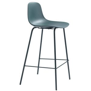 Whitby barkruk petrol kunststof 67cm