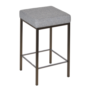 HMDH Ivar blauwe stof, brons frame 65cm