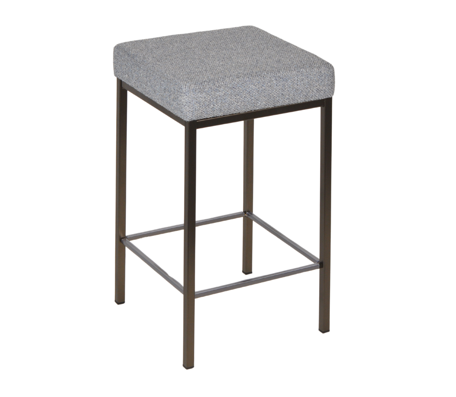 HMDH Ivar blauwe stof, brons frame 65cm