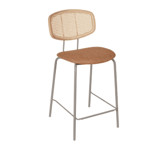 HMDH Sigurd oranje stof, taupe frame 65cm