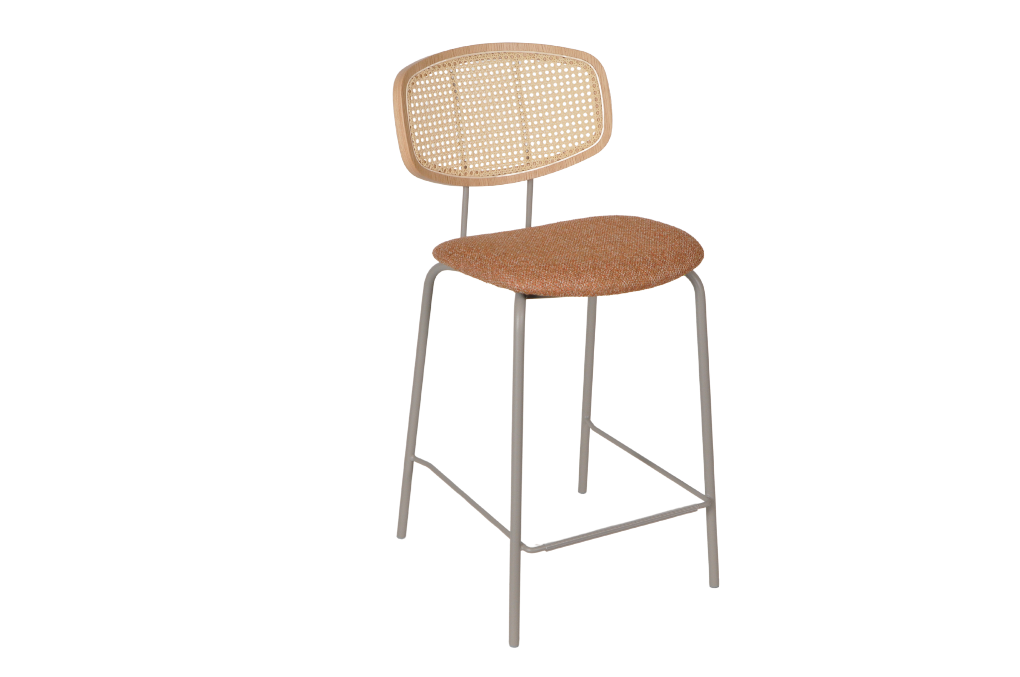 HMDH Sigurd oranje stof, taupe frame 65cm