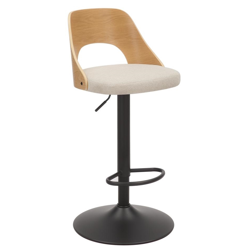 Set van 2 Alonso barkrukken Apia beige, gasveer - Afbeelding 2