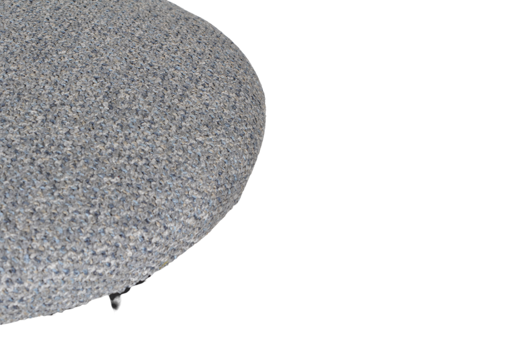 Industriële barkruk Grand Café blauwe stoffering - Afbeelding 2