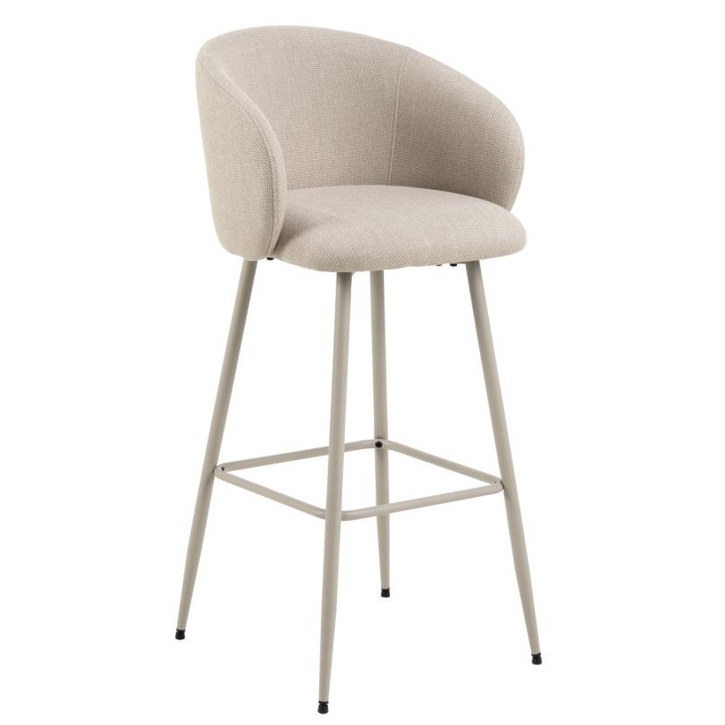 Harper barkruk beige stof 78cm