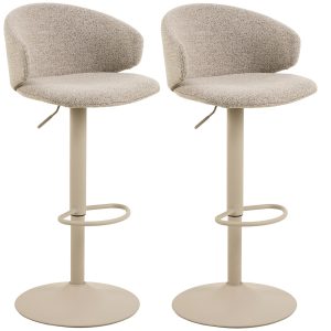 Set van 2 Hazel barkrukken zand stof, gasveer zand