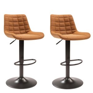 Set van 2 industriële barkruk Tivoli Vintage cognac