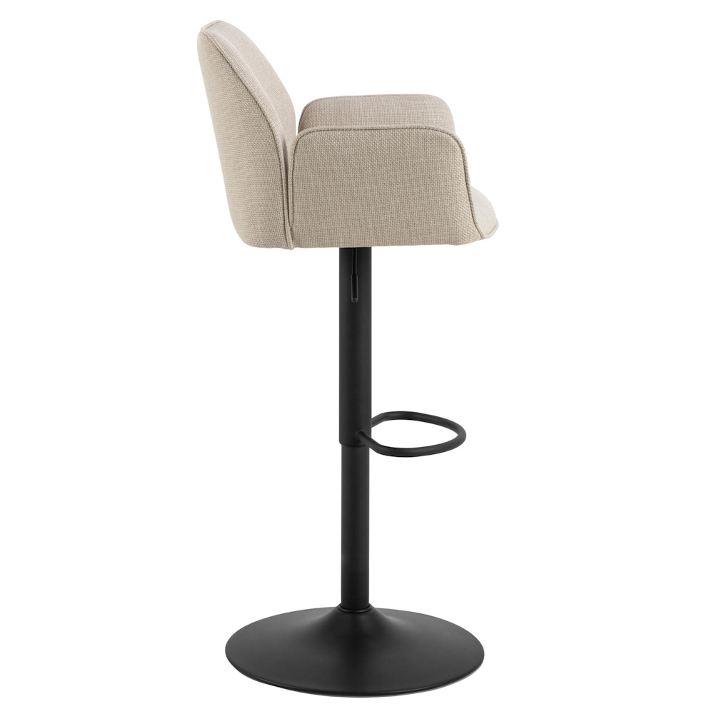 Set van 2 Isabella barkruk beige basel, gasveer zwart - Afbeelding 2