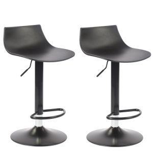 Set van 2 Hedda barkrukken zwart kunststof