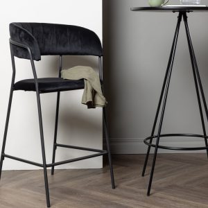 Salomon Barkruk zwart Velours 61cm