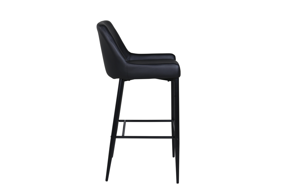 Set van 2 Jukka Barkrukken Zwart Kunstleder 74cm - Afbeelding 11
