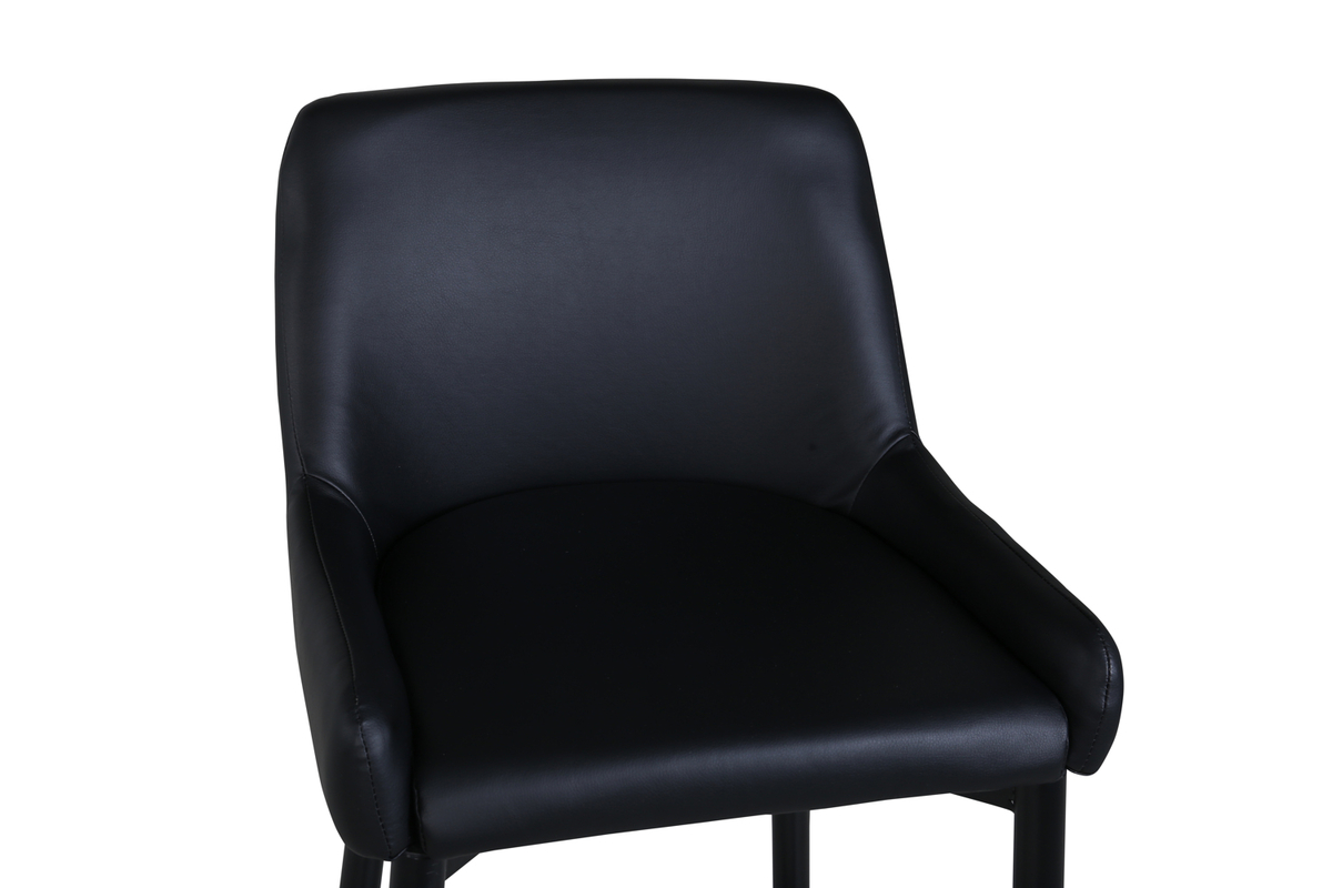 Set van 2 Jukka Barkrukken Zwart Kunstleder 74cm - Afbeelding 7