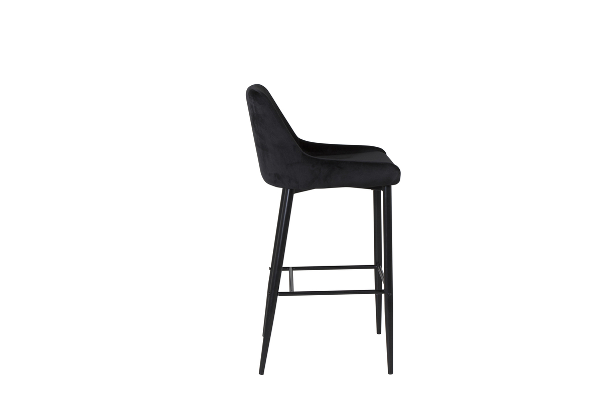Set van 2 Jukka Barkrukken Velours Zwart 74cm - Afbeelding 4