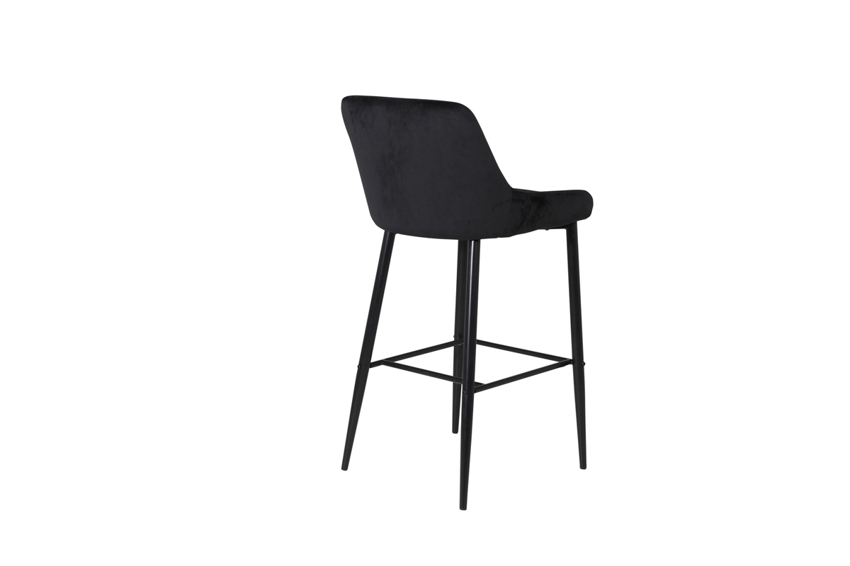 Set van 2 Jukka Barkrukken Velours Zwart 74cm - Afbeelding 3
