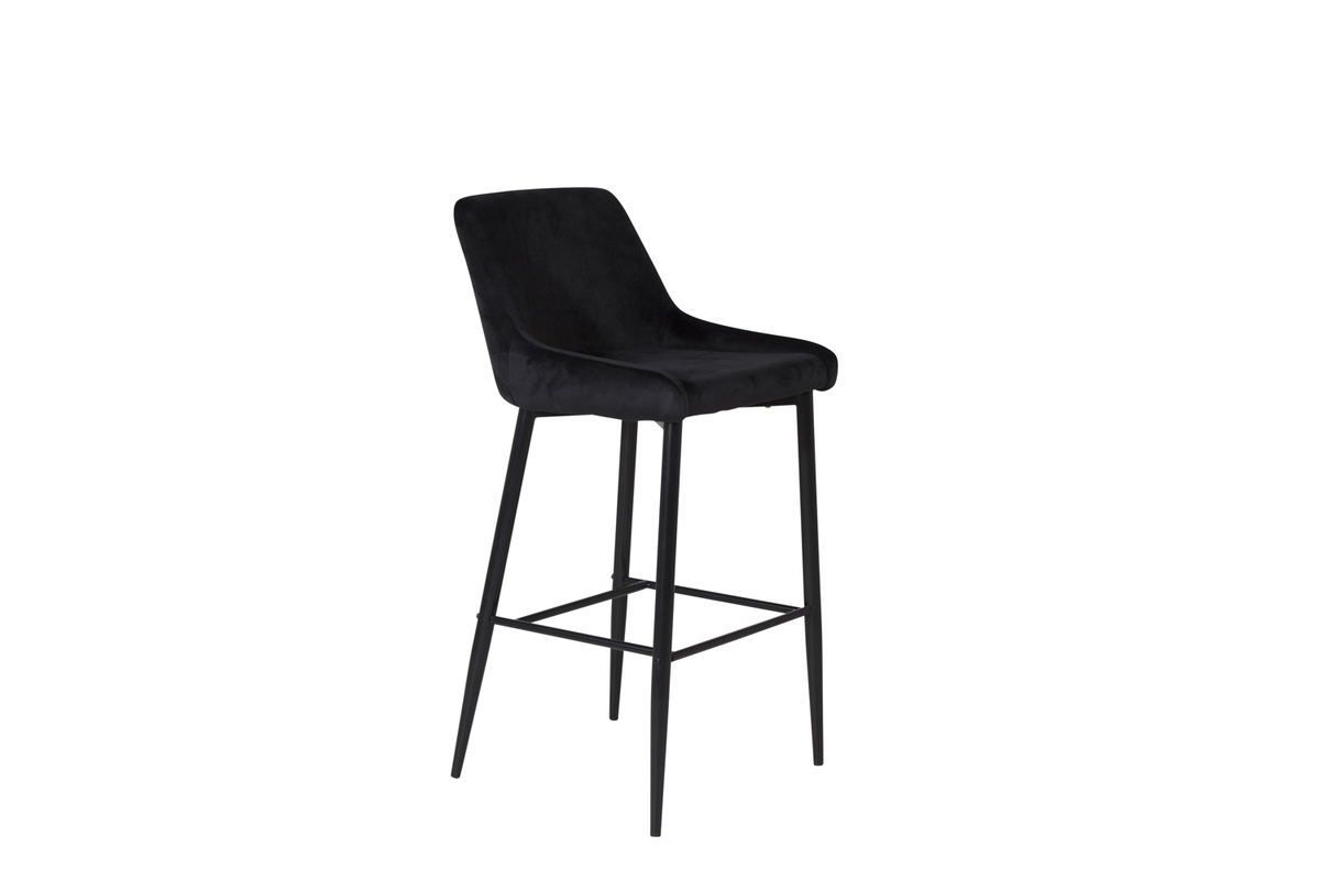 Set van 2 Jukka Barkrukken Velours Zwart 74cm - Afbeelding 5