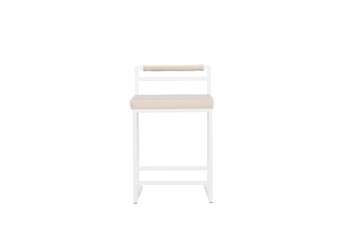 Set van 2 Heikki Barkrukken Wit Beige 58cm - Afbeelding 9