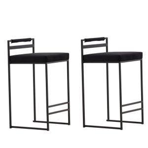 Set van 2 Heikki Barkrukken Zwart 58cm