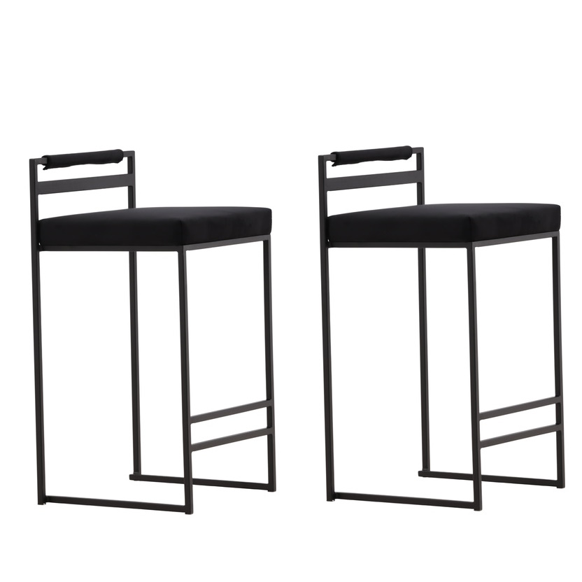 Set van 2 Heikki Barkrukken Zwart 58cm