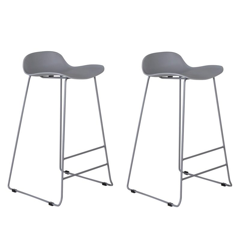 Set van 2 Joonas Barkrukken 75cm Grijs