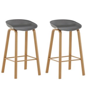 Set van 2 Jussi Barkrukken Grijs 75cm
