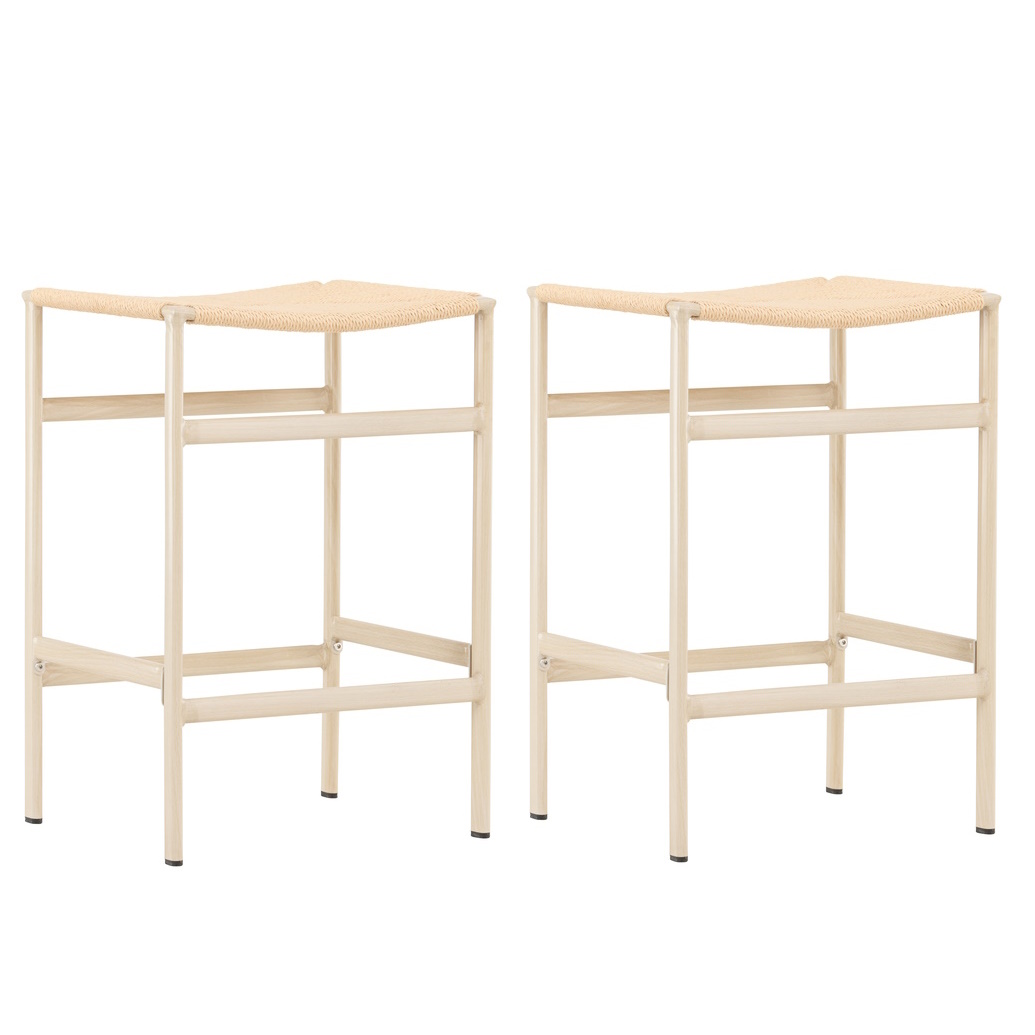 Set van 2 Launo Barkrukken beige 66cm