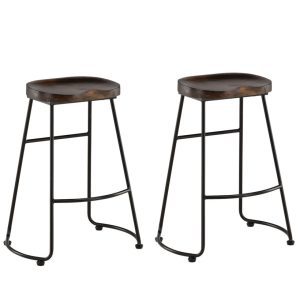Set van 2 Leevi Barkrukken Hout 74cm